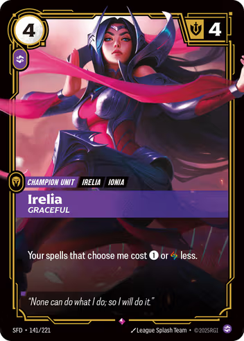 Riftbound Spiritforged 141/221 Irelia Graceful