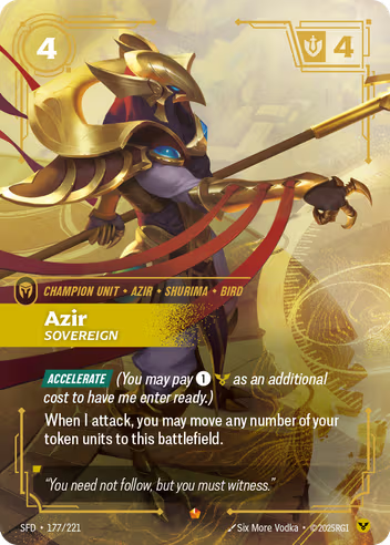 Riftbound Spiritforged 177/221 Azir Sovereign