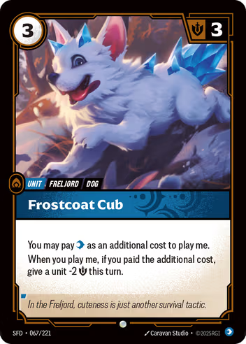 Riftbound Spiritforged 067/221 Frostcoat Cub Foil