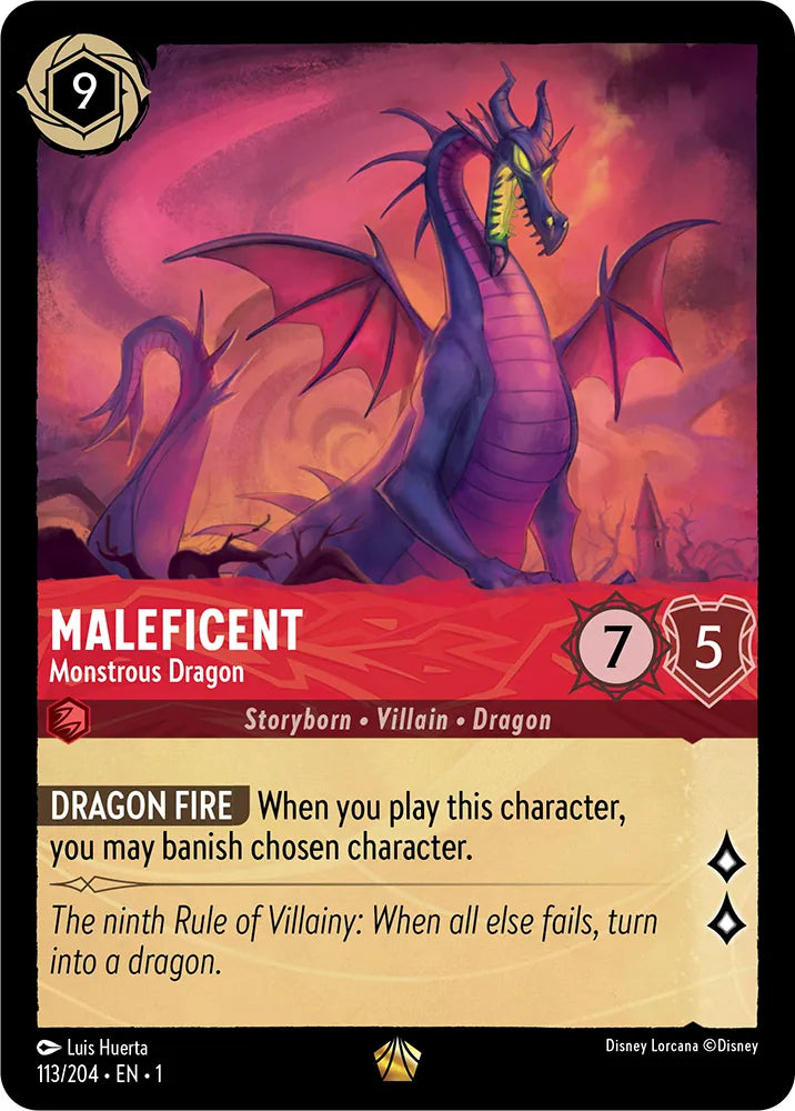 Lorcana The First Chapter 113/204 Maleficent Monstrous Dragon