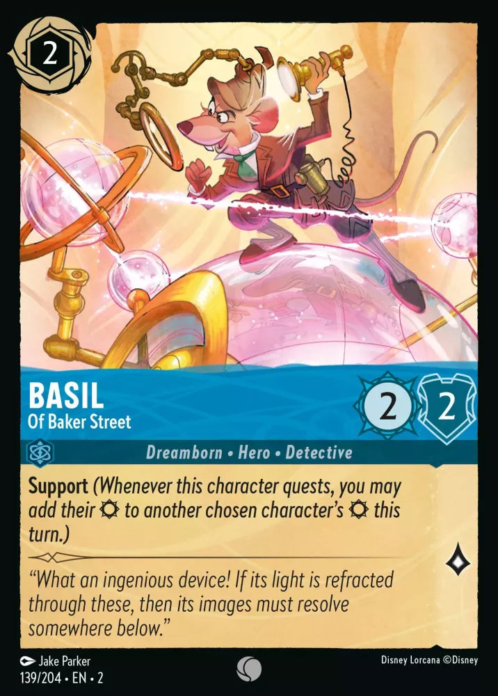 Lorcana Rise of the Floodborn 139/204 Basil of Baker Street
