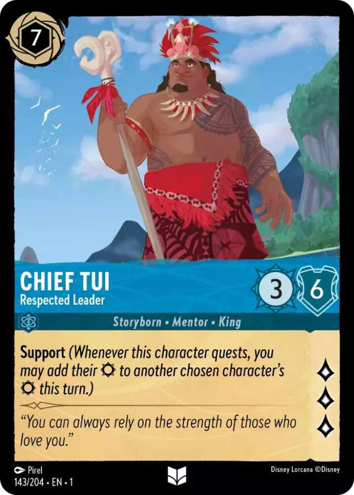 Lorcana The First Chapter 143/204 Chief Tui Respected Leader