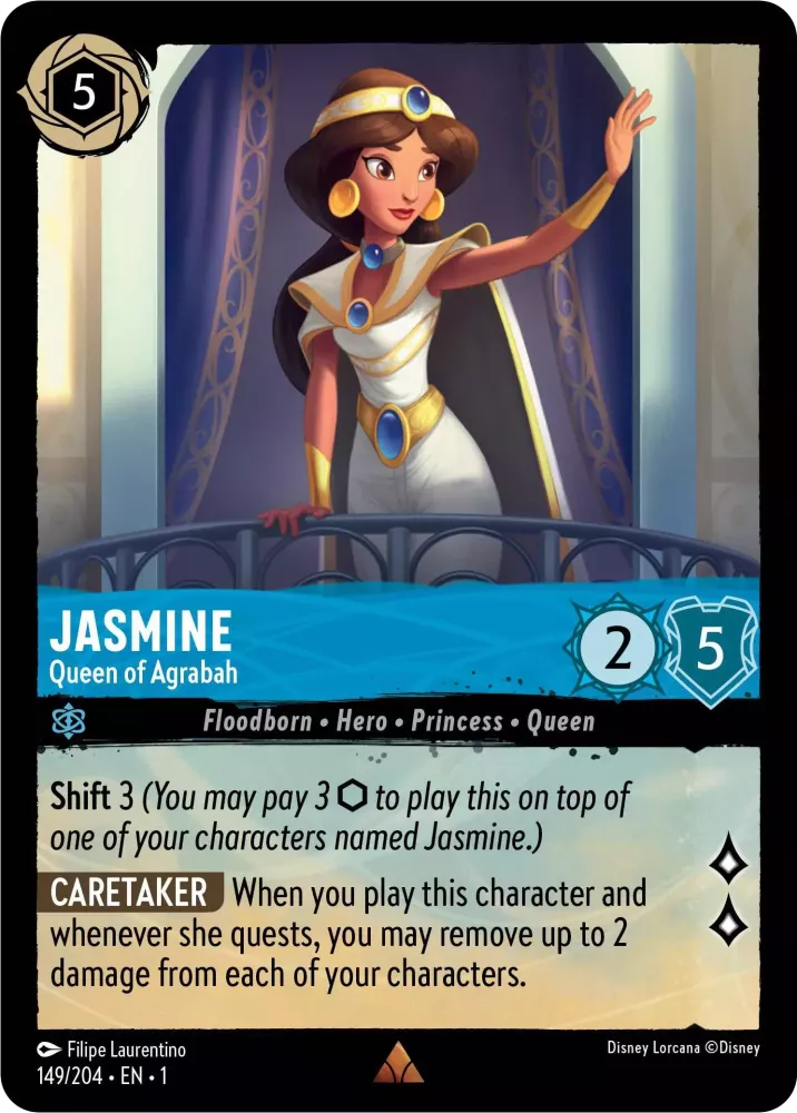 Lorcana The First Chapter 149/204 Jasmine Queen of Agrabah Foil