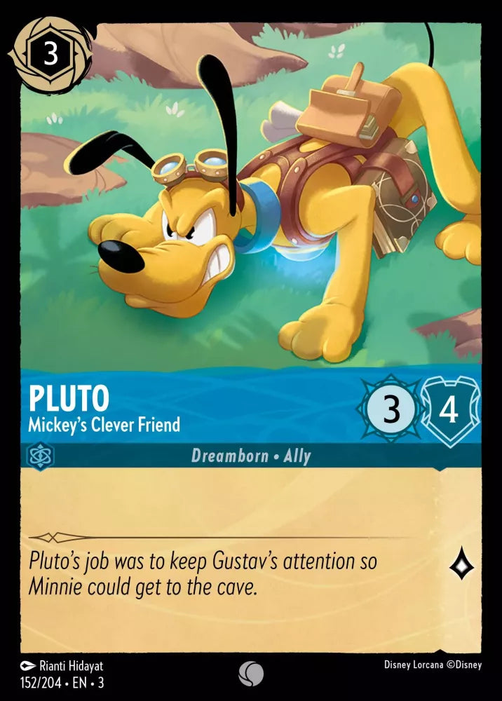 Lorcana Into the Inklands 152/204 Pluto Mickey's Clever Friend