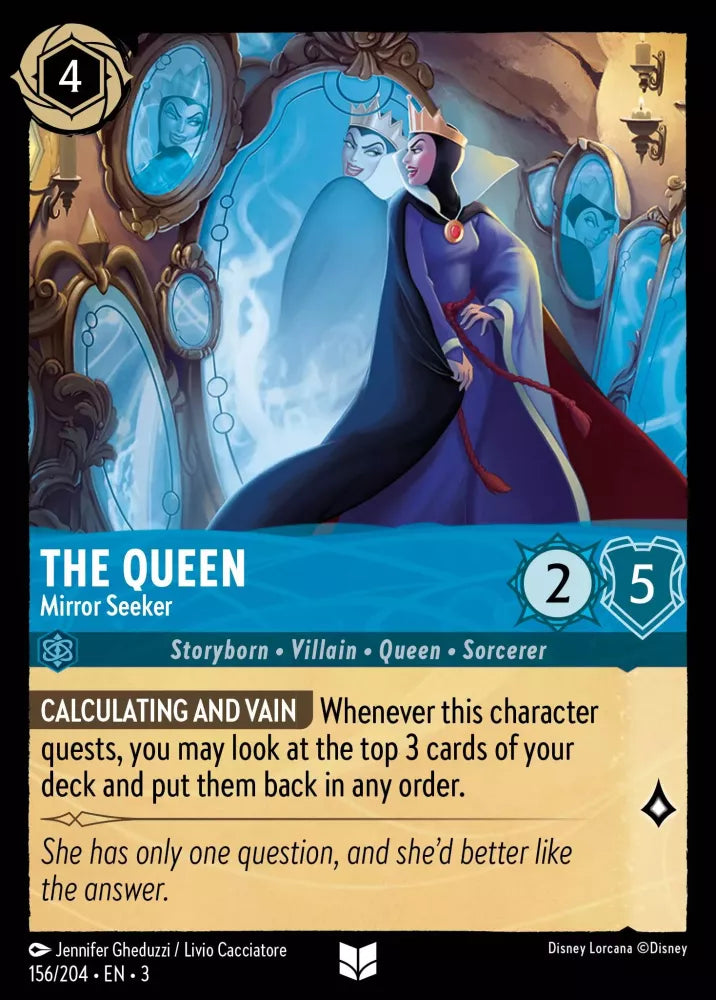 Lorcana Into the Inklands 156/204 The Queen Mirror Seeker Foil