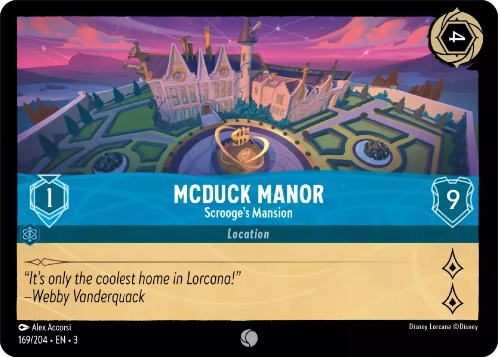 Lorcana Into the Inklands 169/204 McDuck Manor Scrooge's Mansion