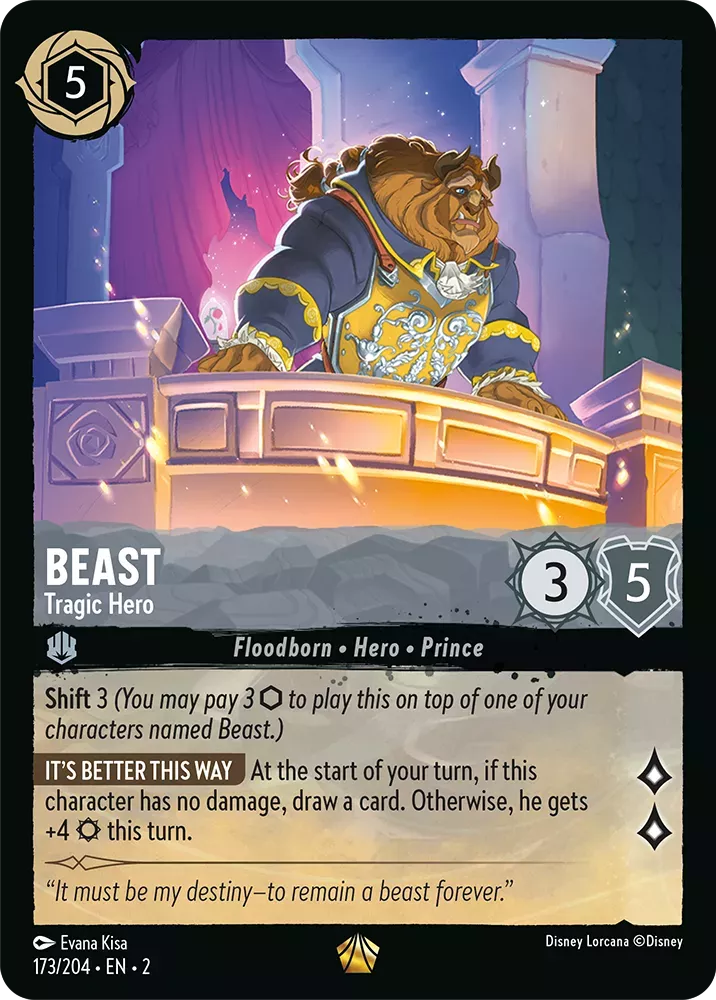 Lorcana Rise of the Floodborn 173/204 Beast Tragic Hero Foil