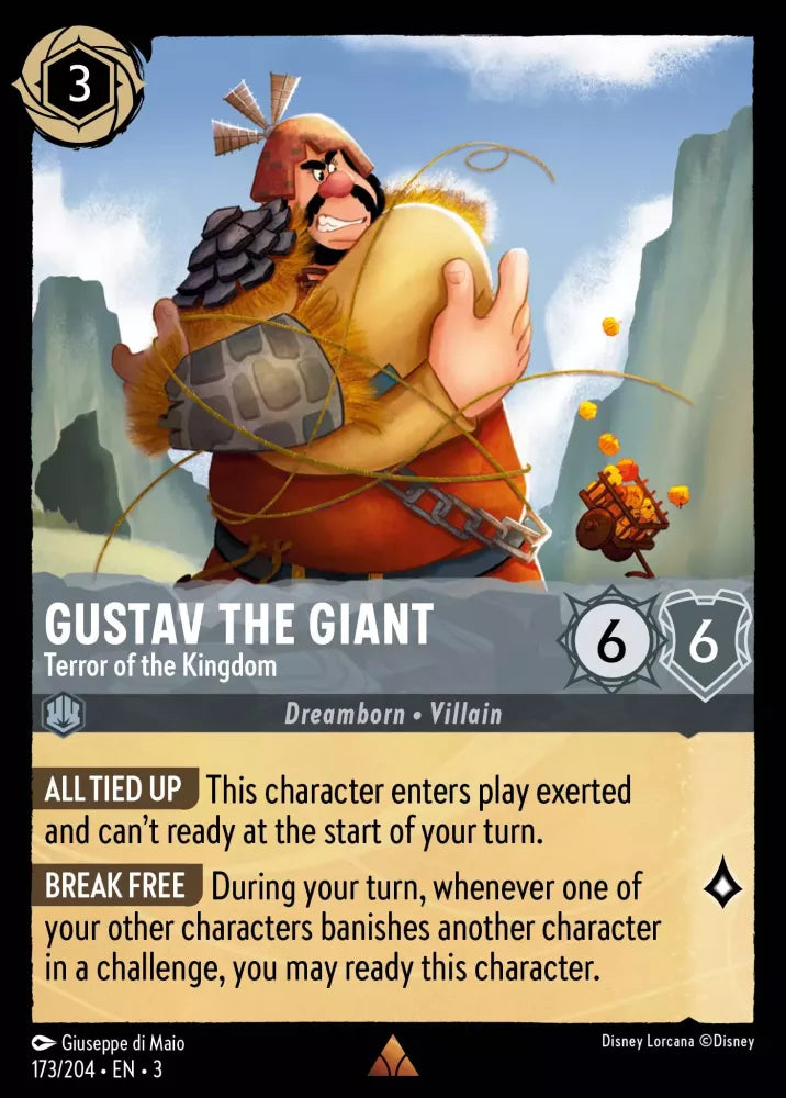 Lorcana Into the Inklands 173/204 Gustav the Giant Terror of the Kingdom