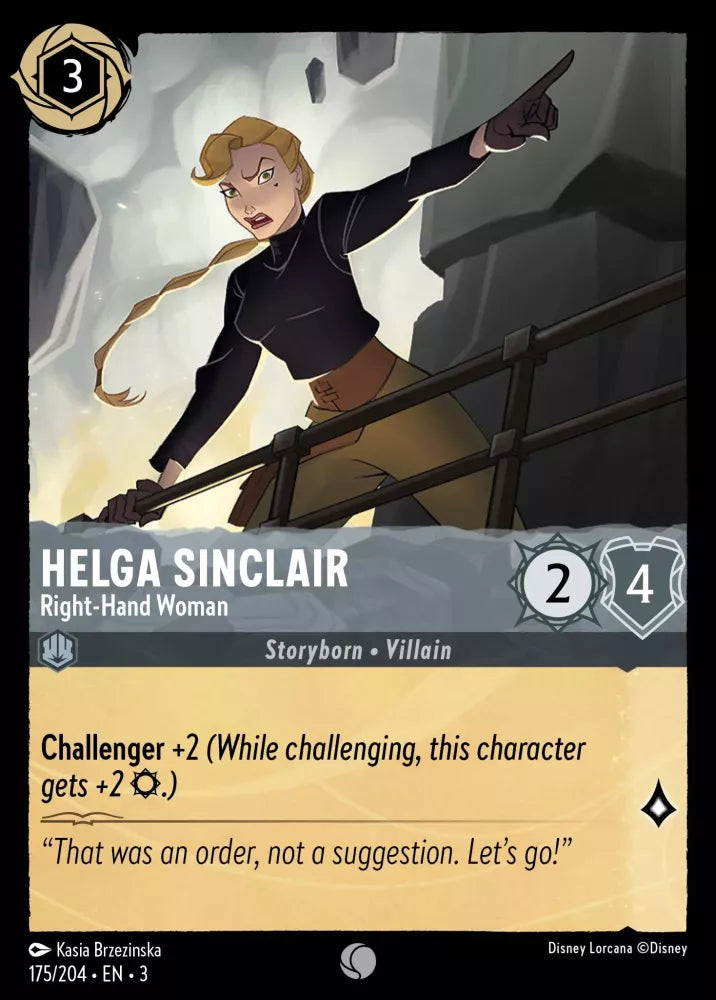 Lorcana Into the Inklands 175/204 Helga Sinclair Right-Hand Woman Foil