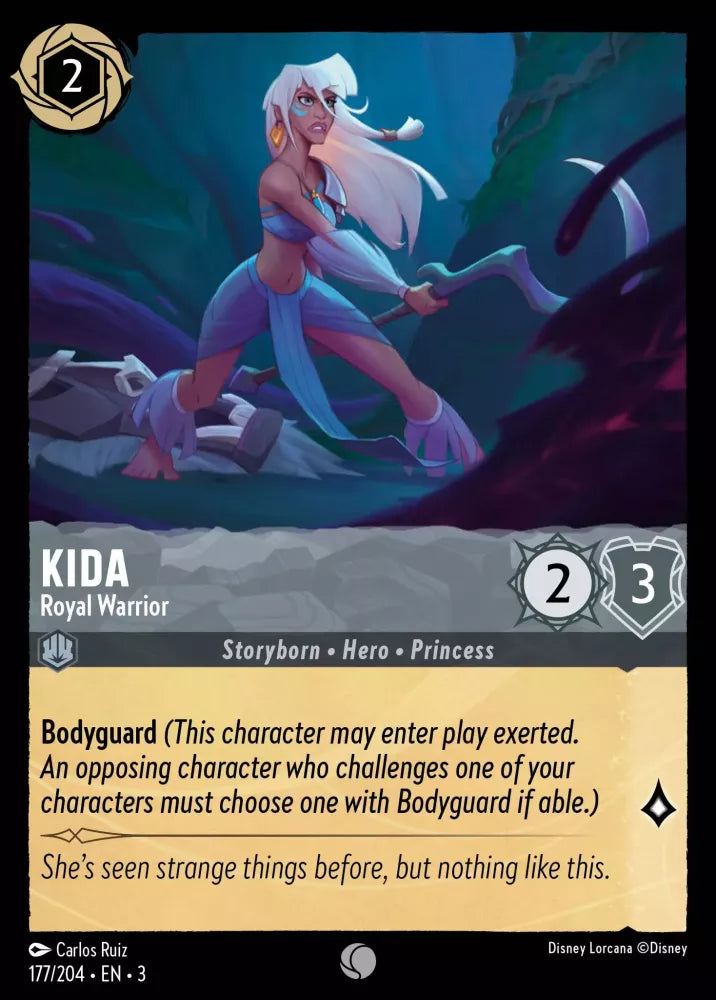 Lorcana Into the Inklands 177/204 Kida Royal Warrior Foil