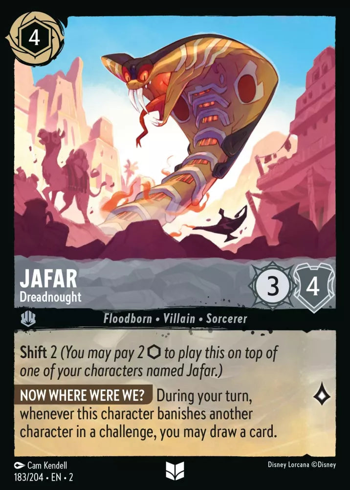 Lorcana Rise of the Floodborn 183/204 Jafar Dreadnought Foil