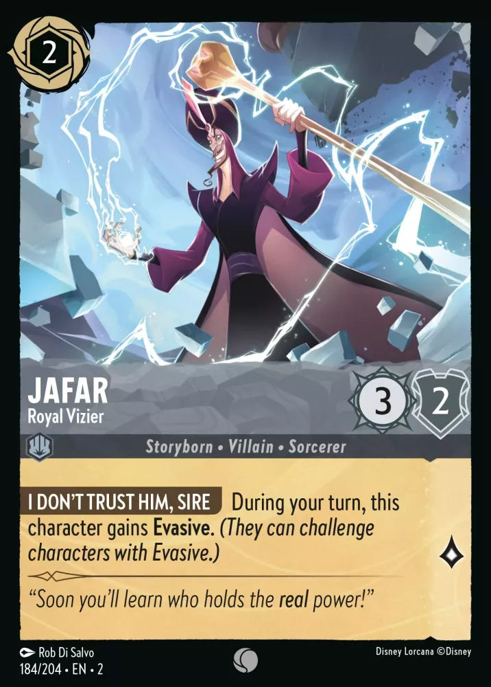 Lorcana Rise of the Floodborn 184/204 Jafar Royal Vizier Foil