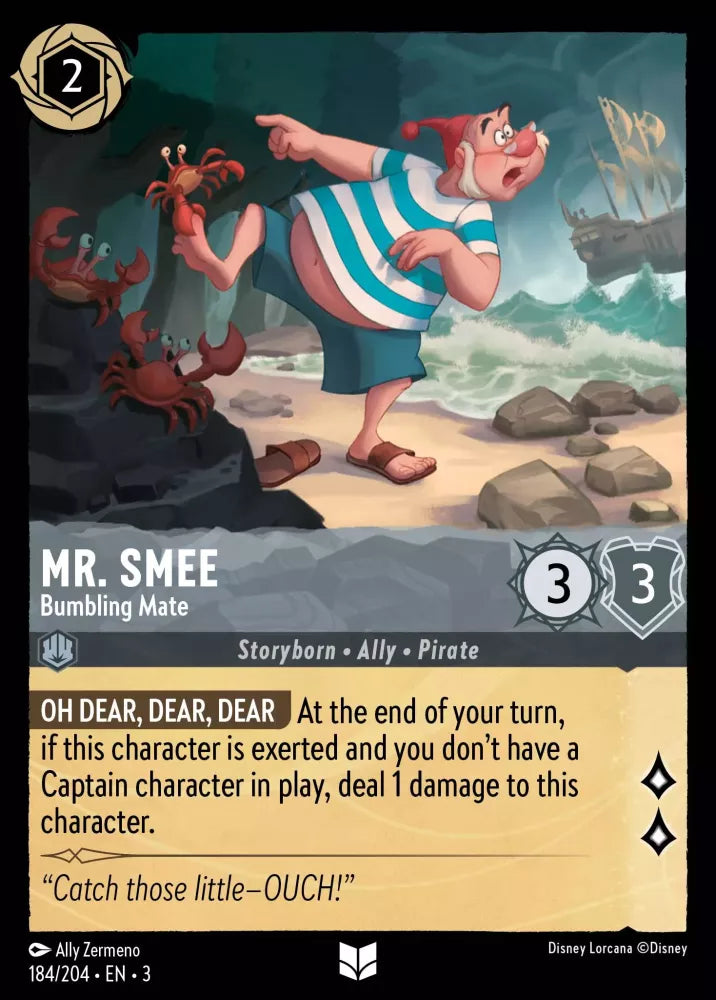 Lorcana Into the Inklands 184/204 Mr. Smee Bumbling Mate