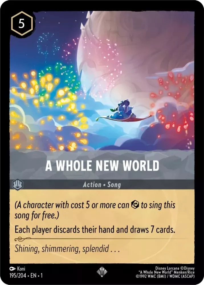 Lorcana The First Chapter 195/204 A Whole New World Foil