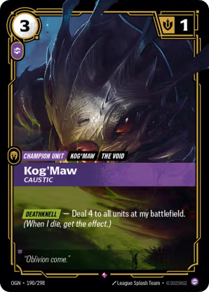 Riftbound Origins 190/298 Kog'Maw Caustic