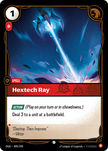 Riftbound Origins 009/298 Hextech Ray Foil
