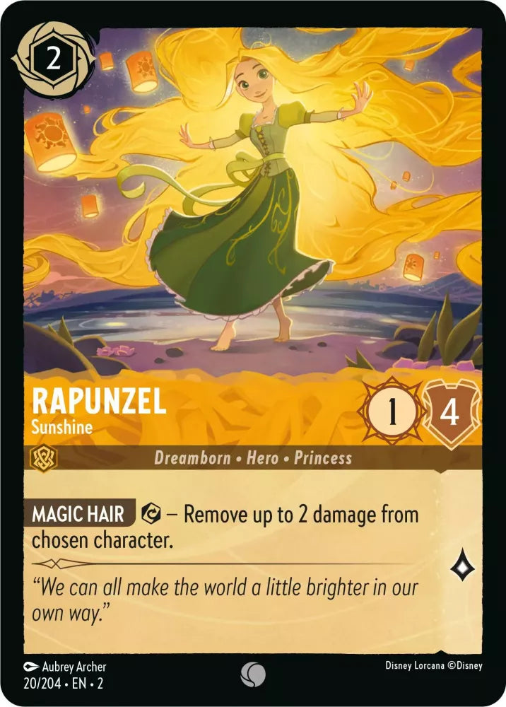 Lorcana Rise of the Floodborn 020/204 Rapunzel Sunshine