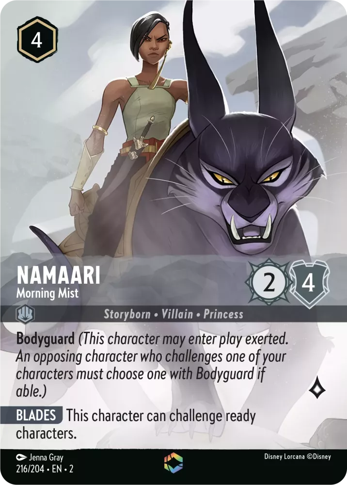 lorcana floodborn rare cards Lorcana Rise of the Floodborn 216/204 Namaari Morning Mist Enchanted R – JGC Collectables