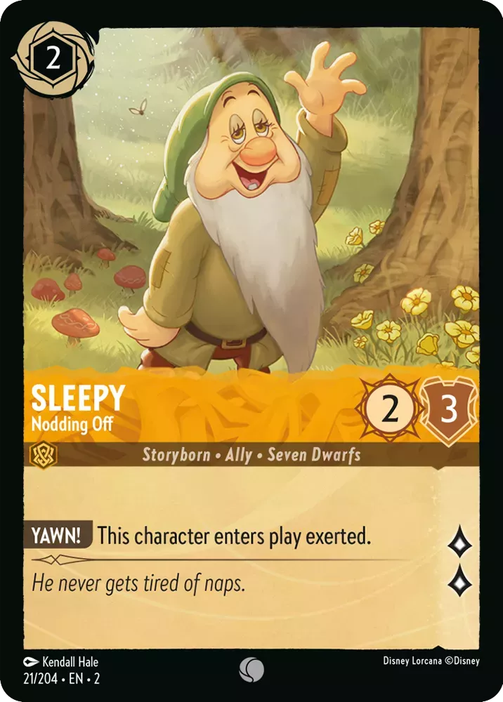 Lorcana Rise of the Floodborn 021/204 Sleepy Nodding Off Foil