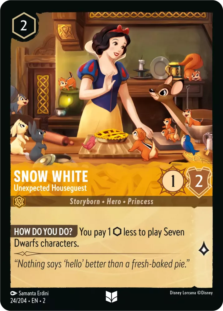 Lorcana Rise of the Floodborn 024/204 Snow White Unexpected Houseguest