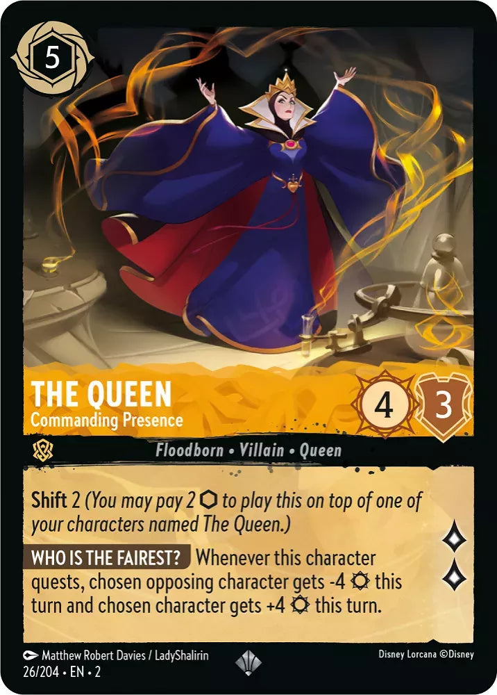 Lorcana Rise of the Floodborn 026/204 The Queen Commanding Presence