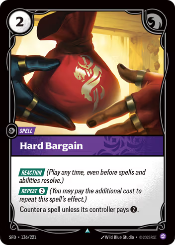 Riftbound Spiritforged 136/221 Hard Bargain