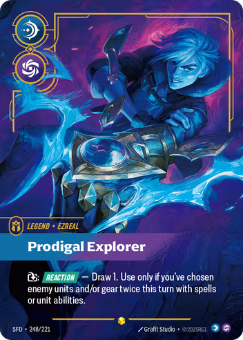 Riftbound Spiritforged 248/221 Ezreal Prodigal Explorer (Showcase)