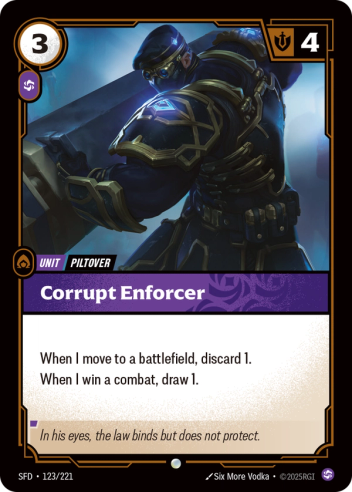 Riftbound Spiritforged 123/221 Corrupt Enforcer
