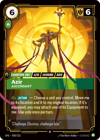 Riftbound Spiritforged 050/221 Azir Ascendant
