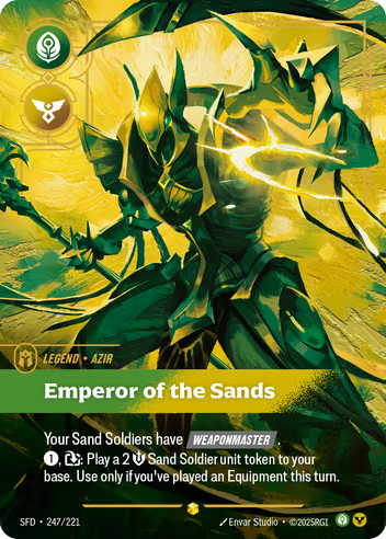 Riftbound Spiritforged 247/221 Azir Emperor of the Sands (Showcase)