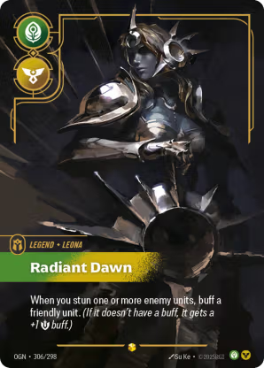 Riftbound Origins 306/298 Leona, Radiant Dawn (Showcase)