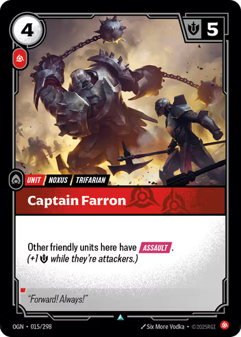 Riftbound Origins 015/298 Captain Farron Foil