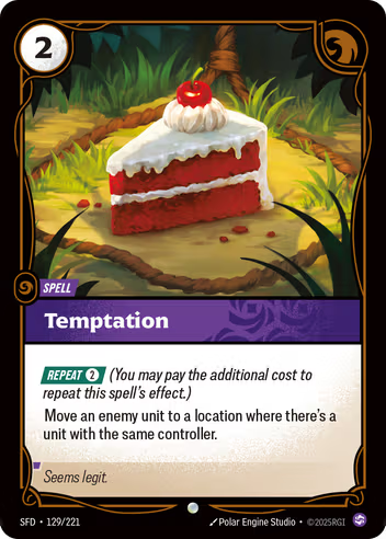 Riftbound Spiritforged 129/221 Temptation Foil