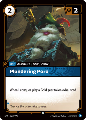 Riftbound Spiritforged 069/221 Plundering Poro Foil