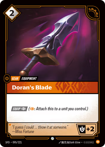Riftbound Spiritforged 095/221 Doran's Blade Foil