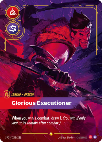 Riftbound Spiritforged 242/221 Draven Glorious Executioner (Showcase)