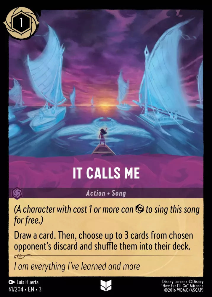 Lorcana Into the Inklands 061/204 It Calls Me Foil