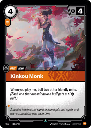 Riftbound Origins 141/298 Kinkou Monk Foil