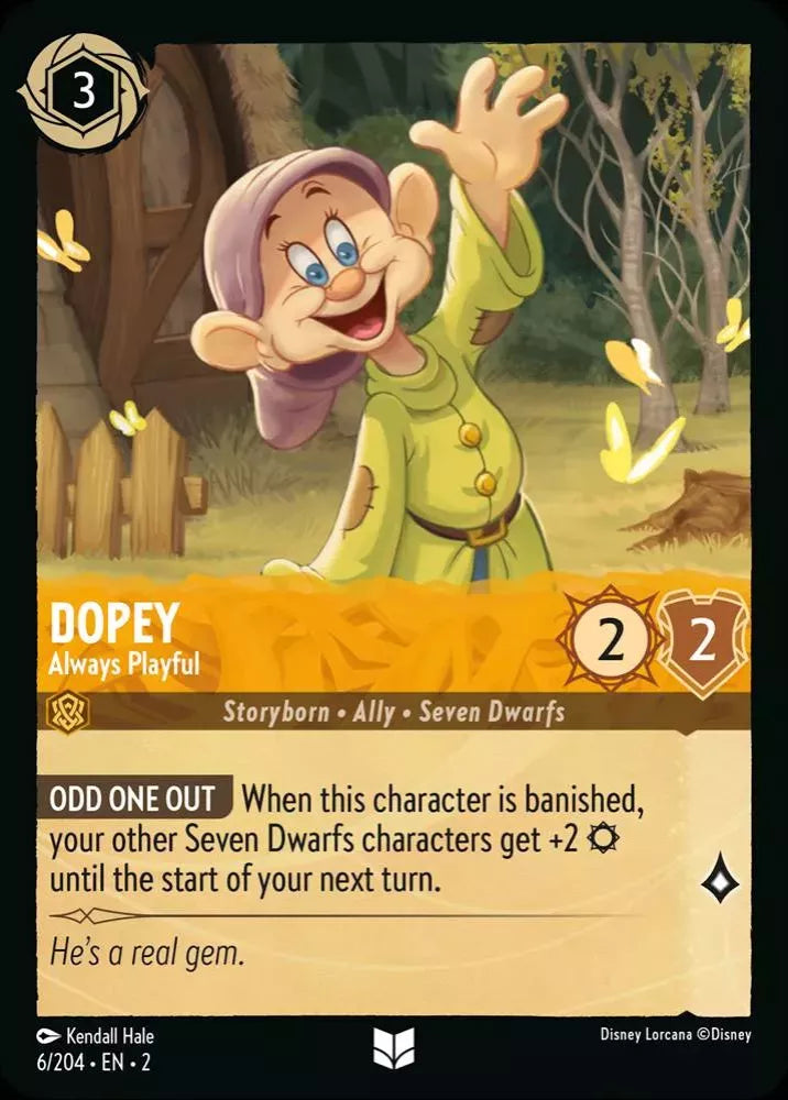 Lorcana Rise of the Floodborn 006/204 Dopey Always Playful