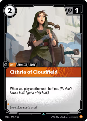 Riftbound Origins 139/298 Cithria of Cloudfield Foil