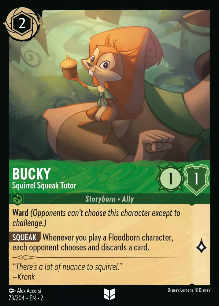Lorcana Rise of the Floodborn 073/204 Bucky Squirrel Squeak Tutor