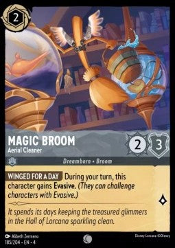 Lorcana Ursula's Return 185/204 Magic Broom Aerial Cleaner Foil