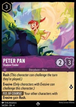 Lorcana Ursula's Return 054/204 Peter Pan Shadow Finder Foil