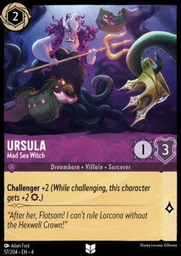Lorcana Ursula's Return 057/204 Ursula Mad Sea Witch Foil