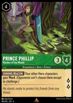 Lorcana Ursula's Return 088/204 Prince Phillip Warden of the Woods Foil