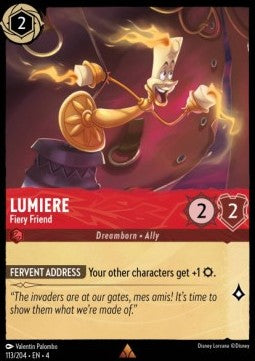 Lorcana Ursula's Return 113/204 Lumiere Fiery Friend