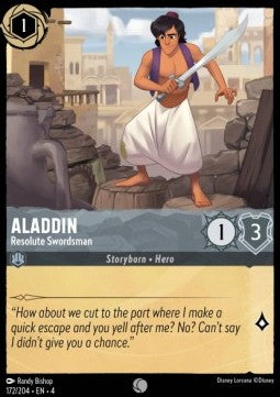 Lorcana Ursula's Return 172/204 Aladdin Resolute Swordsman Foil