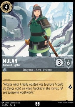 Lorcana Ursula's Return 189/204 Mulan Armored Fighter Foil