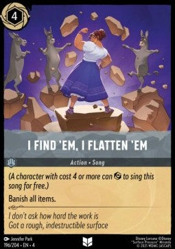 Lorcana Ursula's Return 196/204 I Find 'em, I Flatten 'em Foil