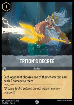 Lorcana Ursula's Return 199/204 Triton's Decree Foil